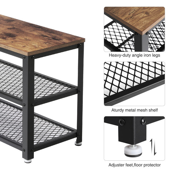 Williston Bryce Shelves Storage Bench & Reviews Wayfair